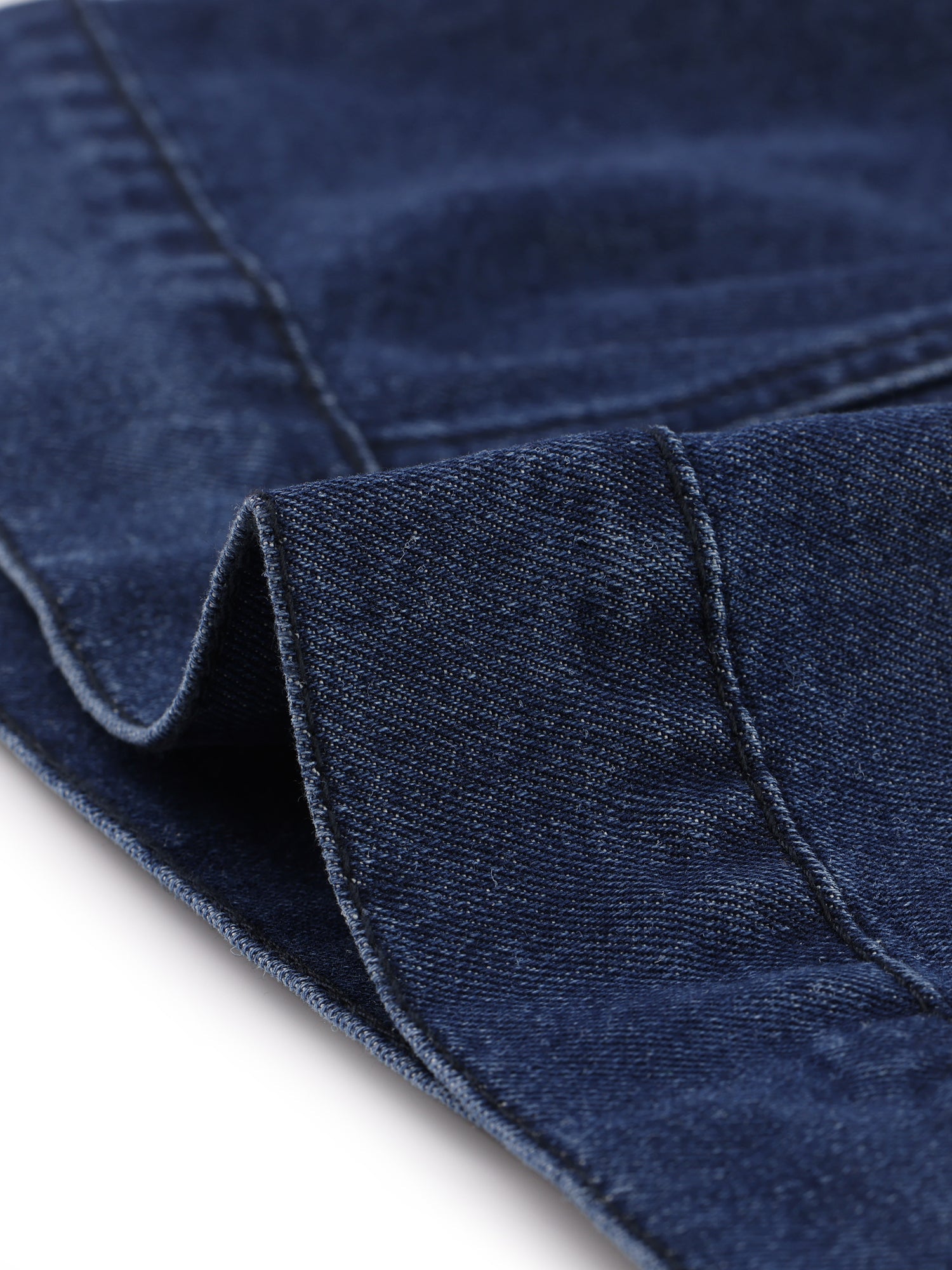 Button Down Long Sleeve Casual Cropped Denim Jacket
