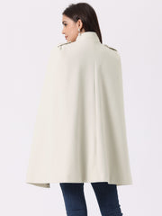 Winter Slit Sleeve Double Breasted Cloak Cape Coat