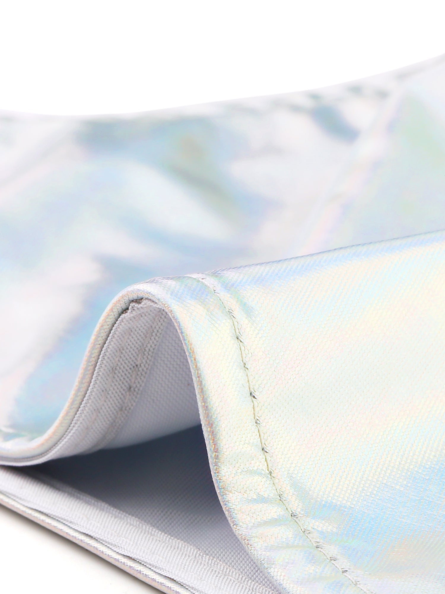 Metallic Halter Neck Deep V Neck Backless Holographic Crop Top