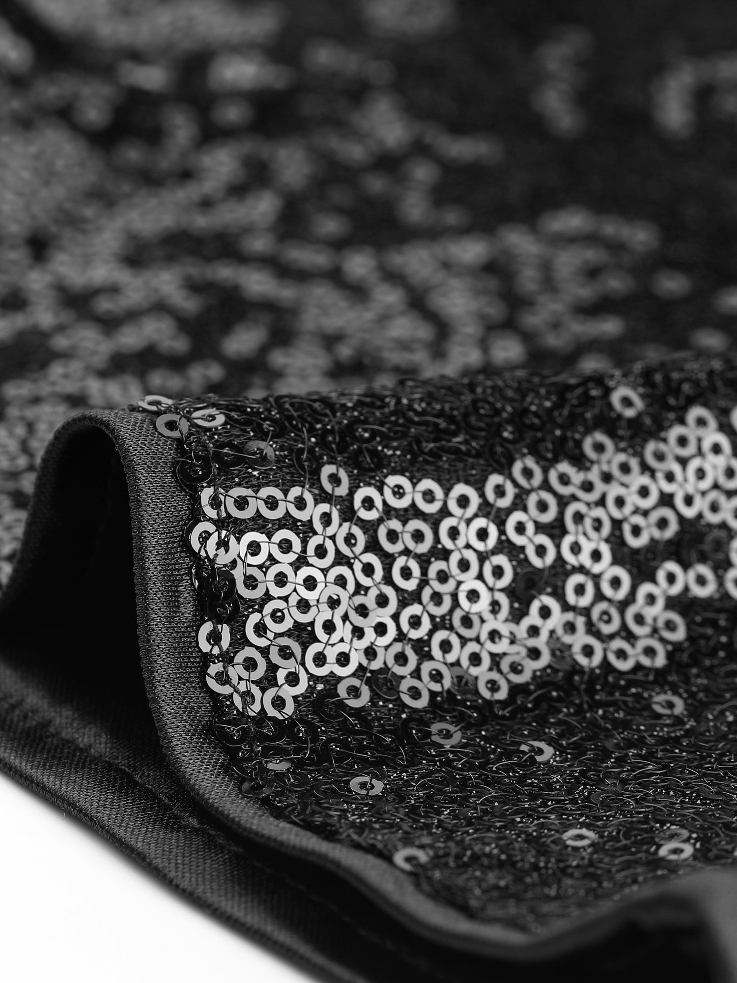 Sequin Midrise Solid Sparkle Cocktail Zipper Elastic Waist Shorts