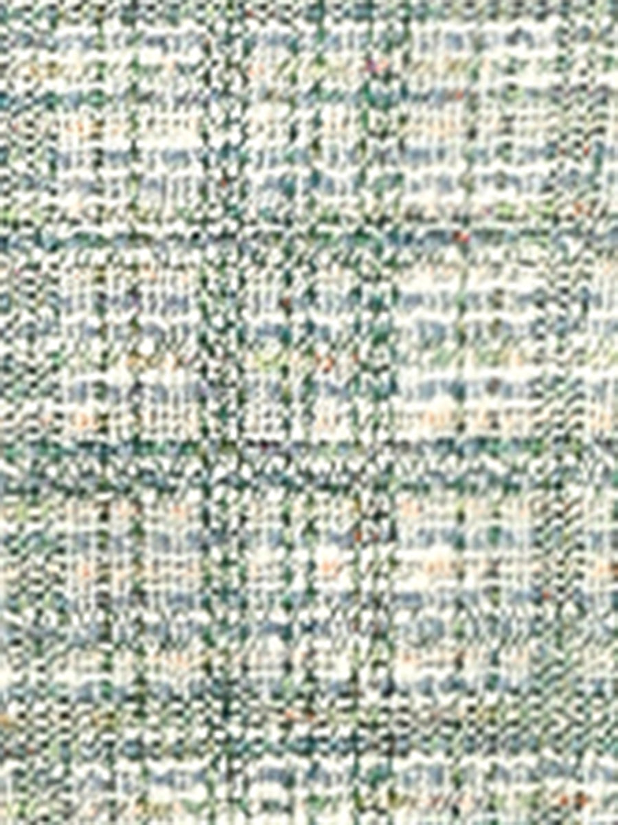 Elegant Square Neck 3/4 Sleeve Plaid Tweed Sheath Dress