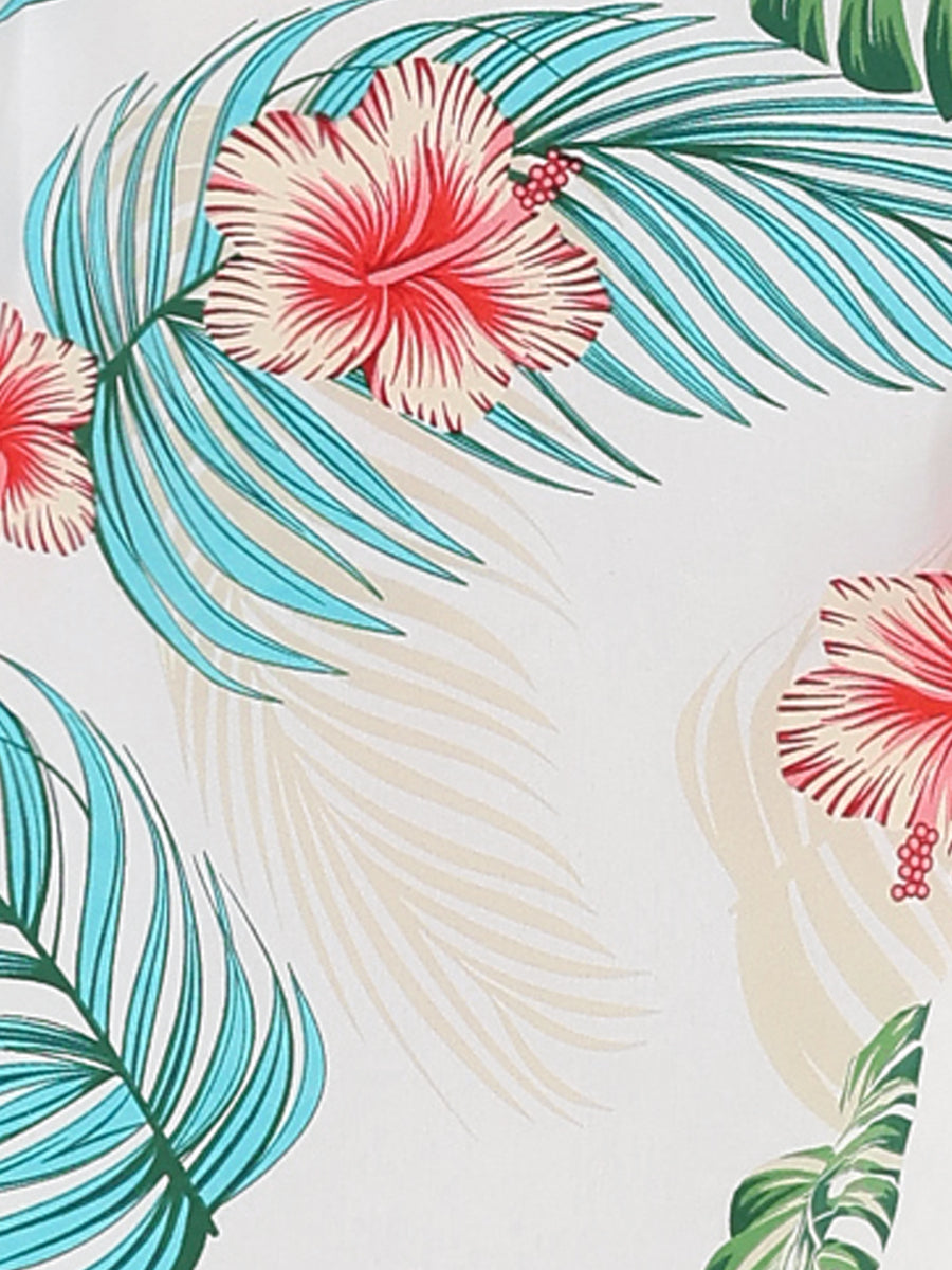 Floral Off Shoulder Midi Beach Summer Vacation Dress
