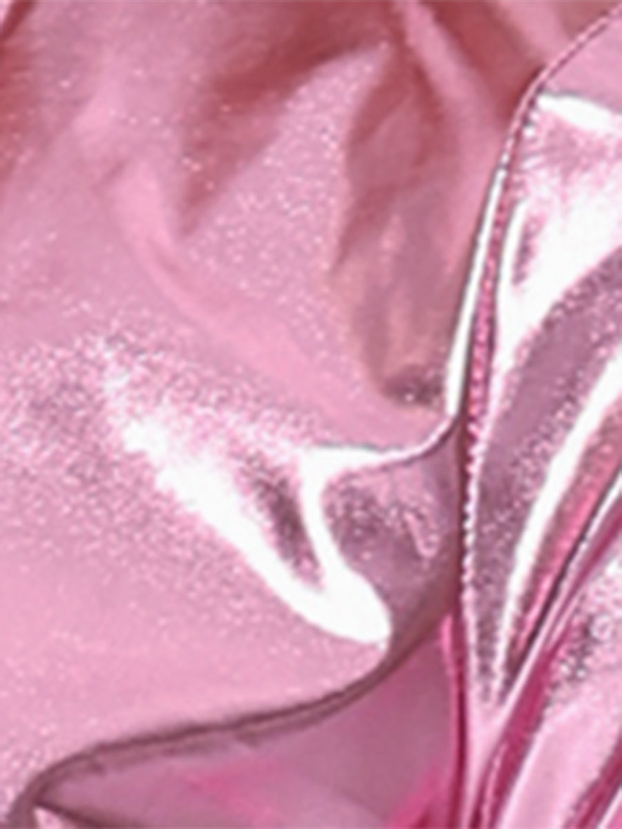Women's Cropped Bolero Holographic Party Shimmering Shiny Lightweight Metallic Cardigan