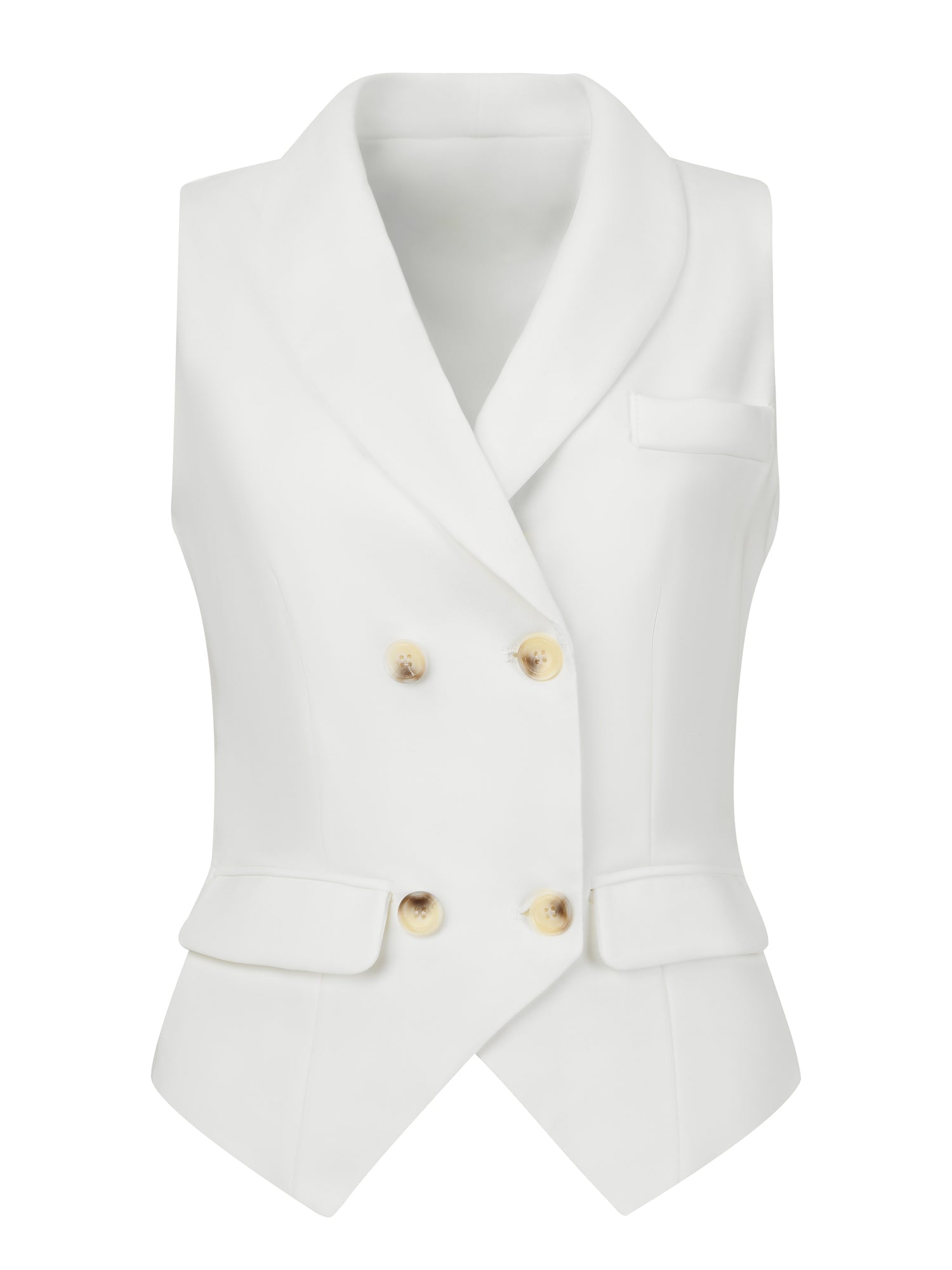 Lapel Collar Dressy Versatile Racerback Suit Vest Waistcoat