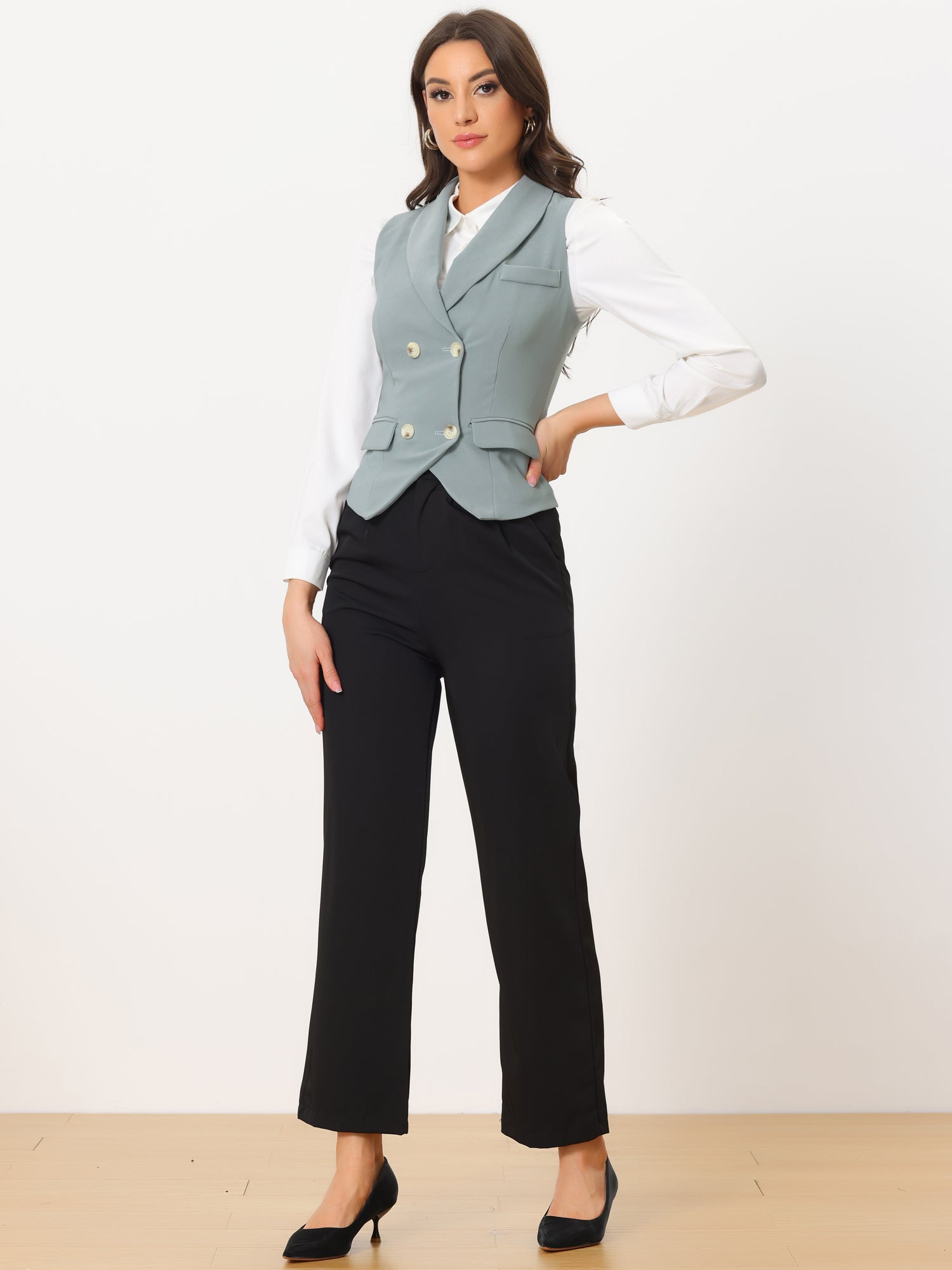 Waistcoat Lapel Collar Dressy Versatile Racerback Suit Vest