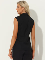 Sleeveless Business Casual Linen Work Office Vest