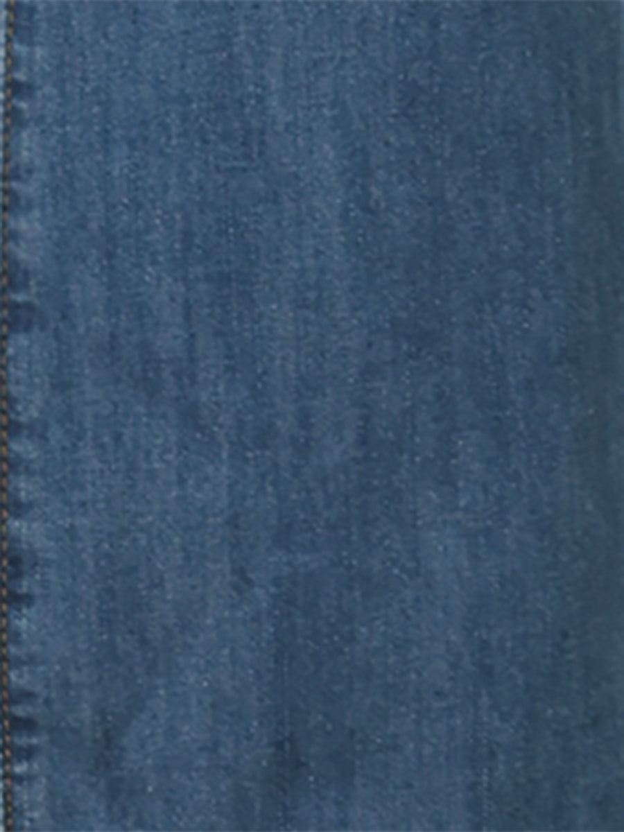 Casual Denim Pants Drawstring Elastic Waist Wide Legs Jeans