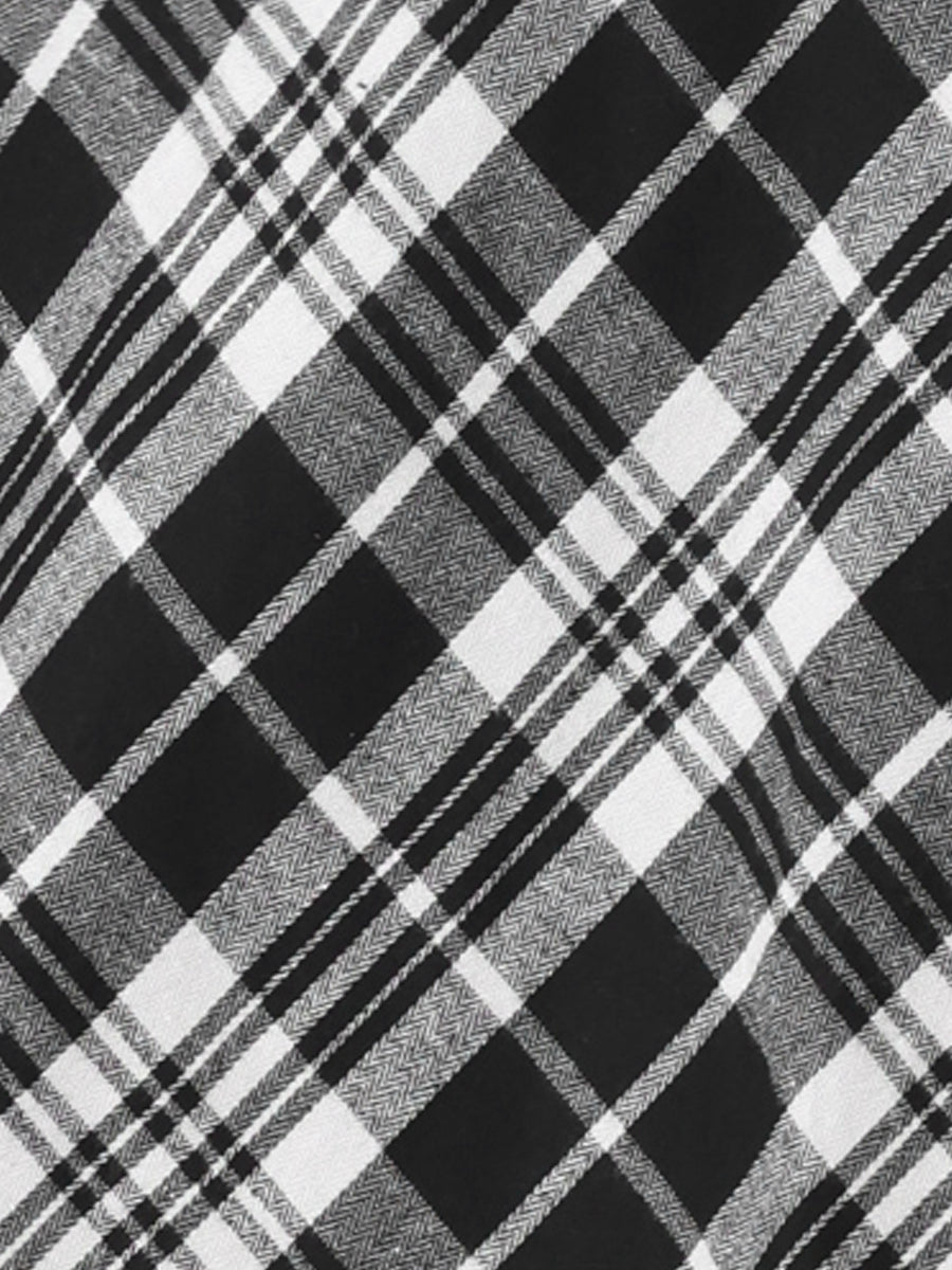 Christmas Tartan Plaid High Waist Belted Vintage A-Line Midi Skirt