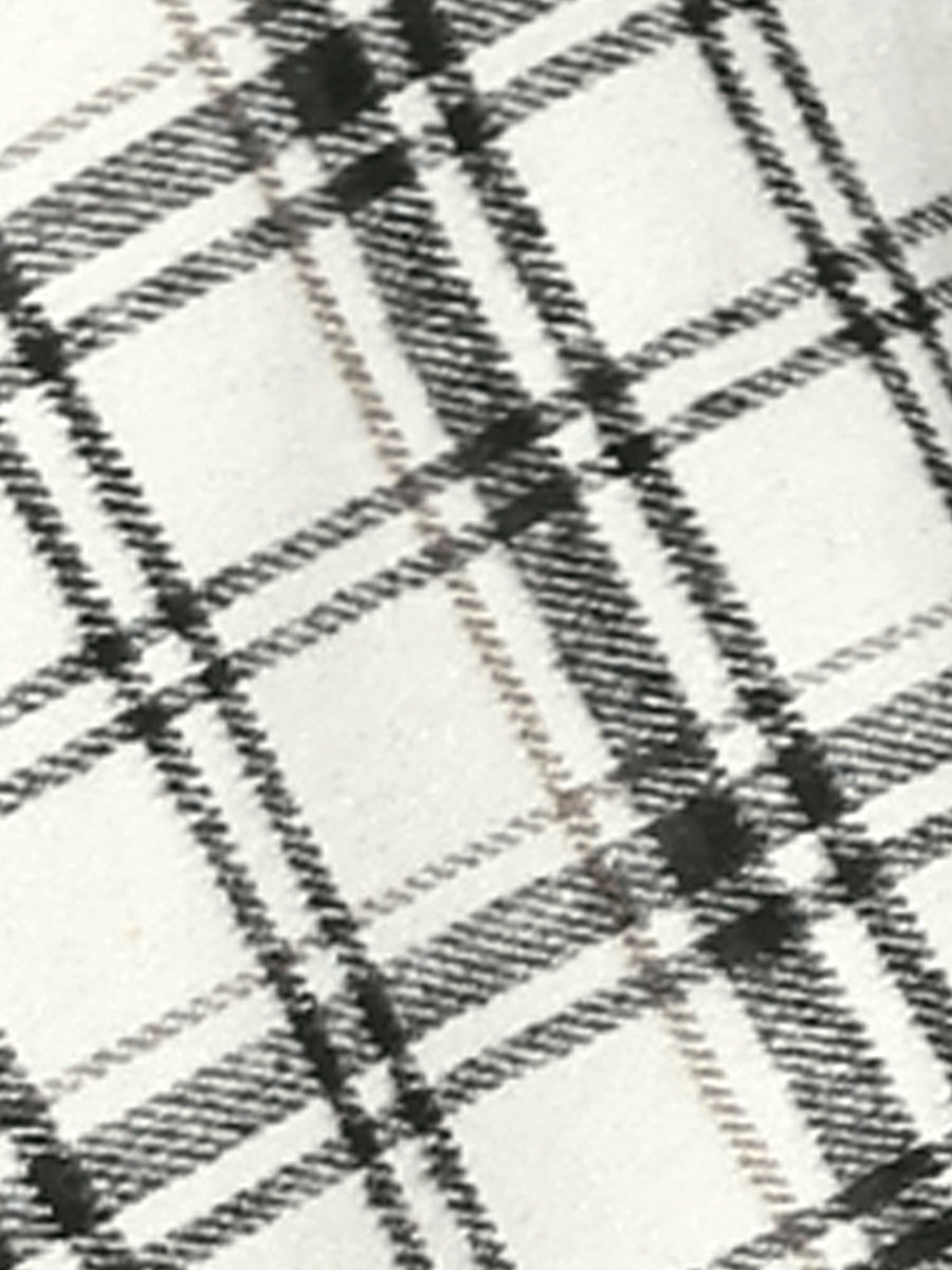 Vintage Plaid Tartan Elastic Waist Knee Length A-Line Skirt