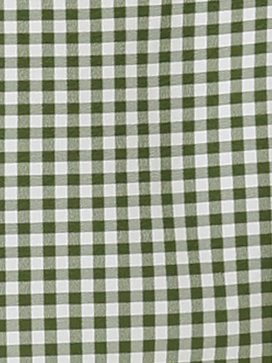 Summer Gingham Tops Square Neck Ruffle Cap Sleeve Blouse
