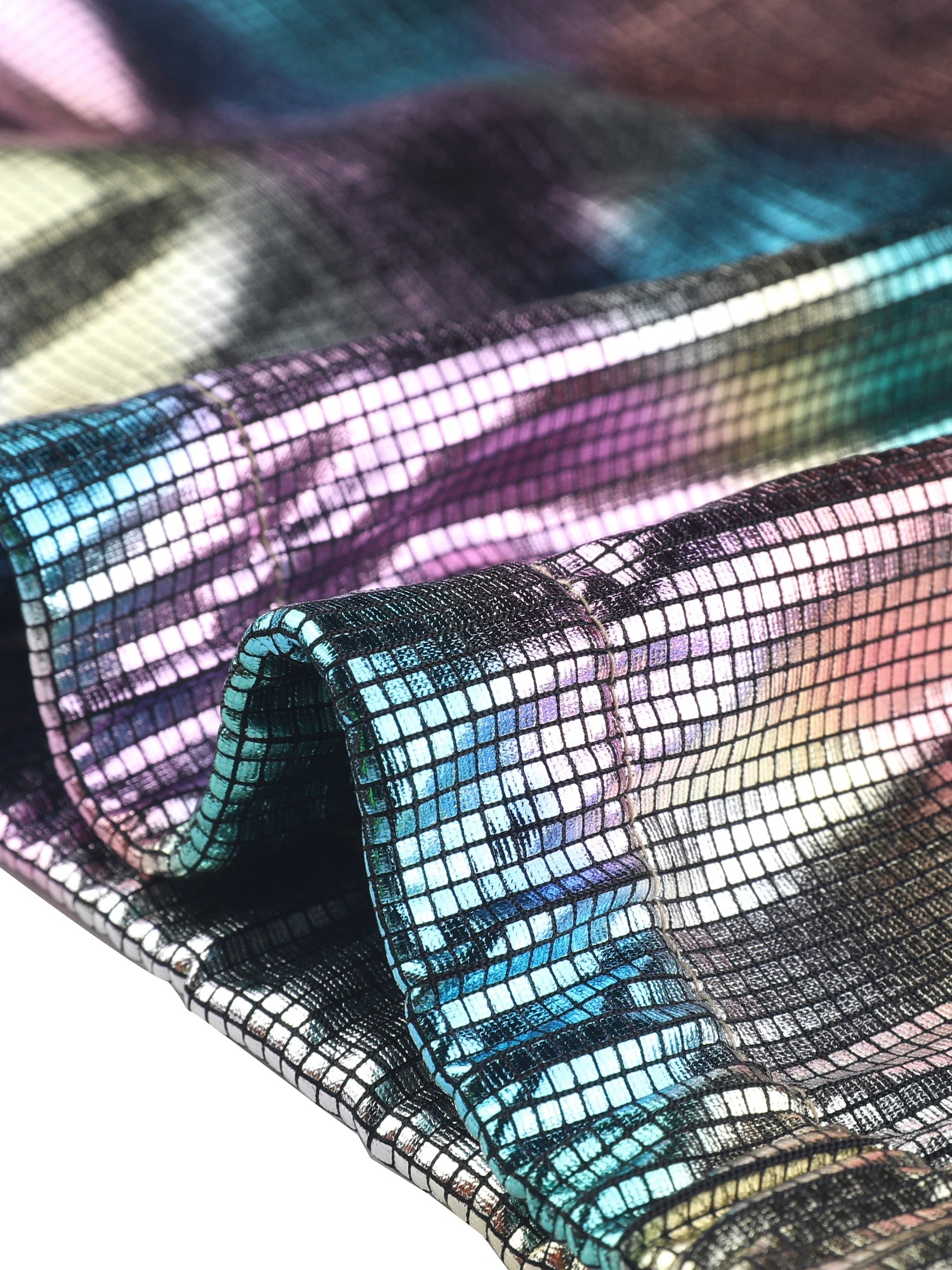 Holographic Party Shiny Lightweight Zipper Hooded Metallic Jacket