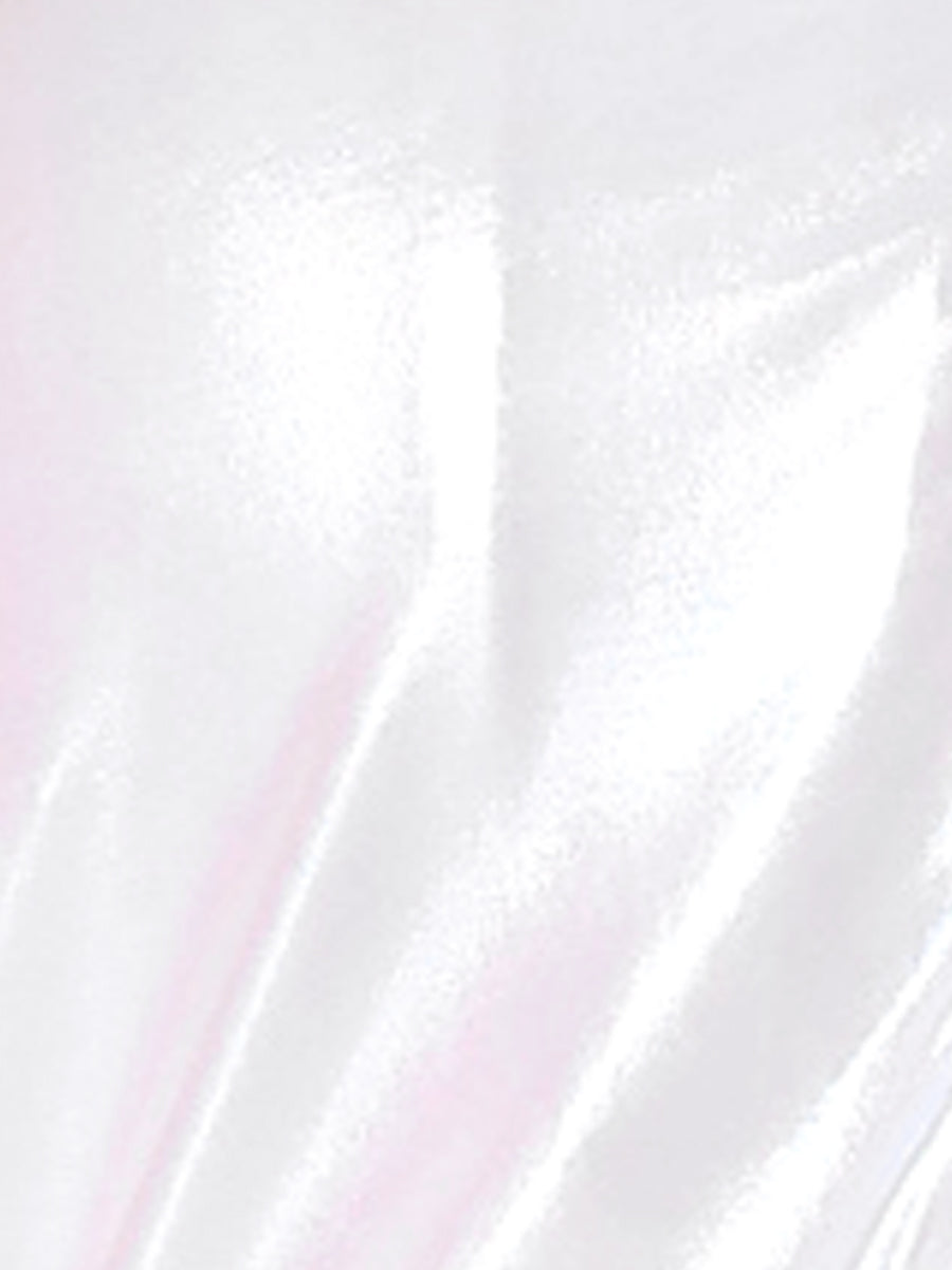 Holographic Long Sleeve Lightweight Zipper Metallic Jacket
