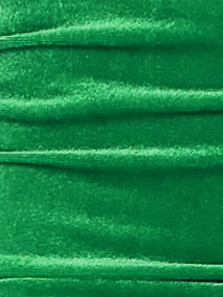 Solid Velvet Party Bodycon Mini Ruched Skirt