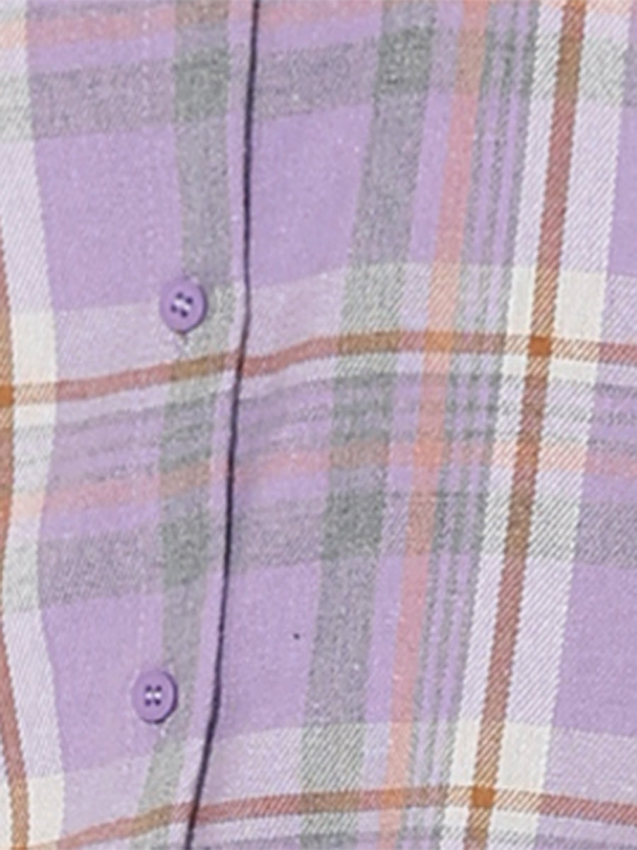 Classic Plaid Button Down Short Sleeve Shirt