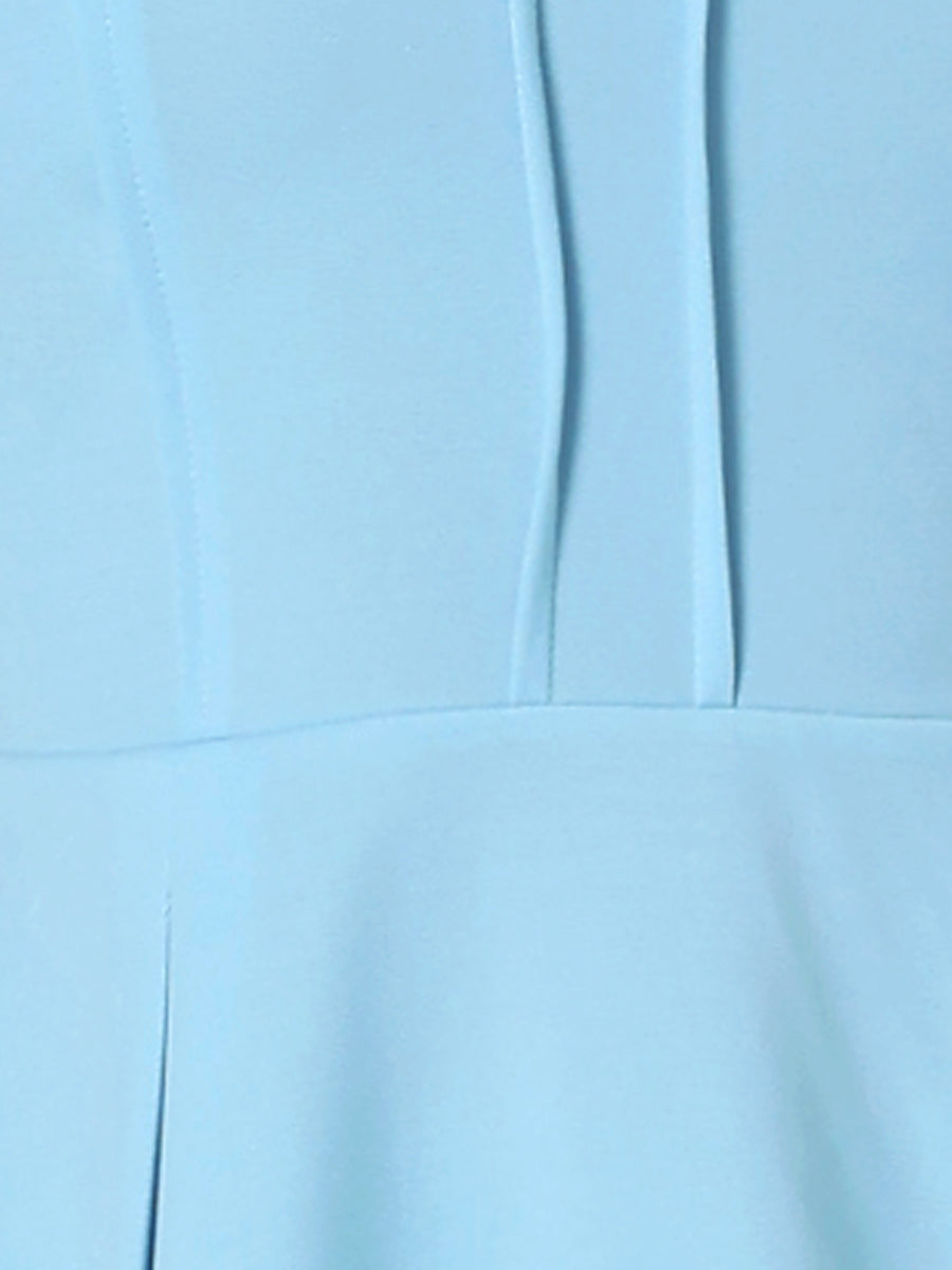 Elegant Round Neck Solid Color Cap Sleeve Peplum Blouse