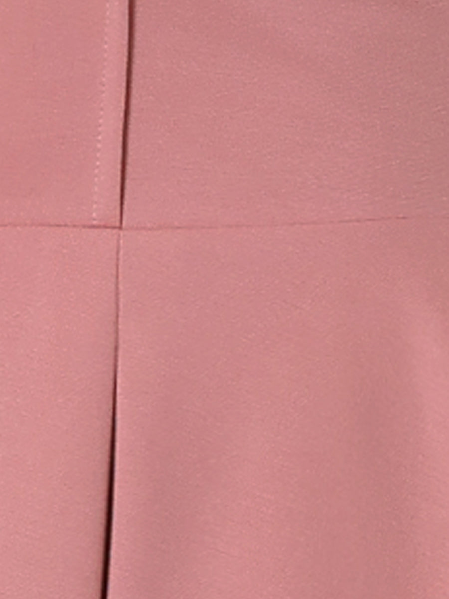 Elegant Round Neck Solid Color Cap Sleeve Peplum Blouse