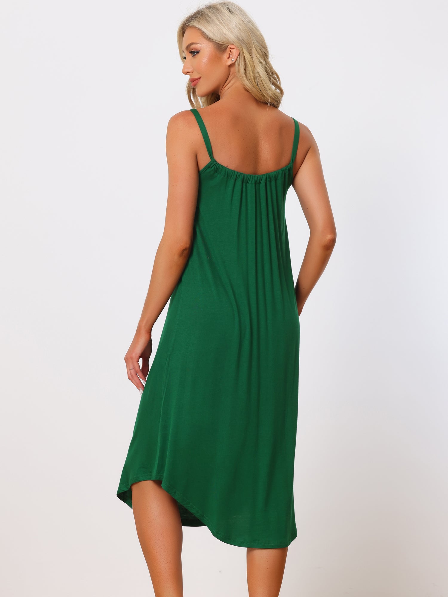 Spaghetti Strap Cami Nightdress Lounge Pajama Dress Nightgown