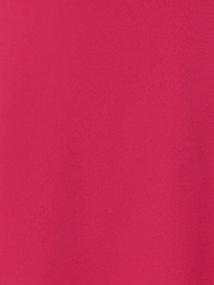Elegant Short Puff Sleeve V Neck A-Line Zipper Side Office Dress