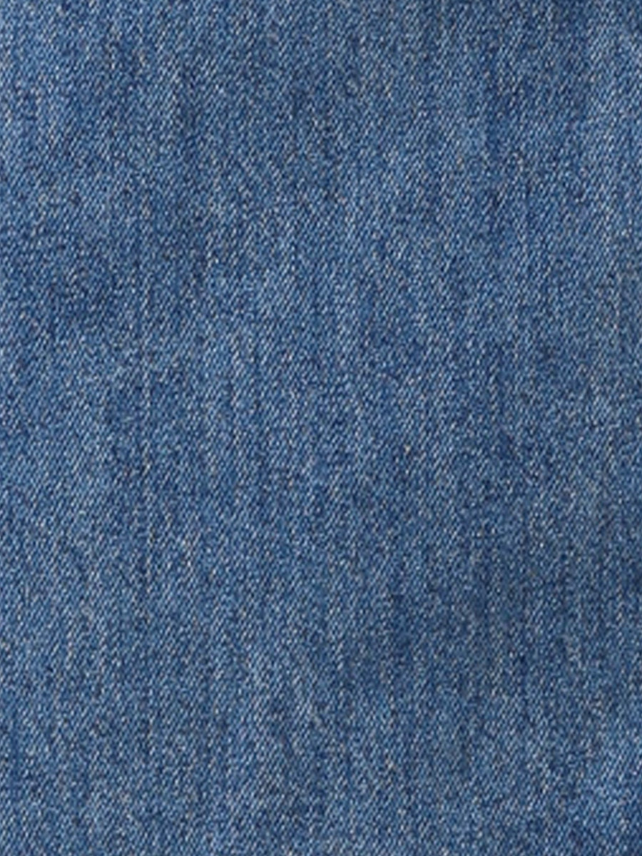 Casual High Waisted Flap Pocket A-Line Long Denim Jean Skirt
