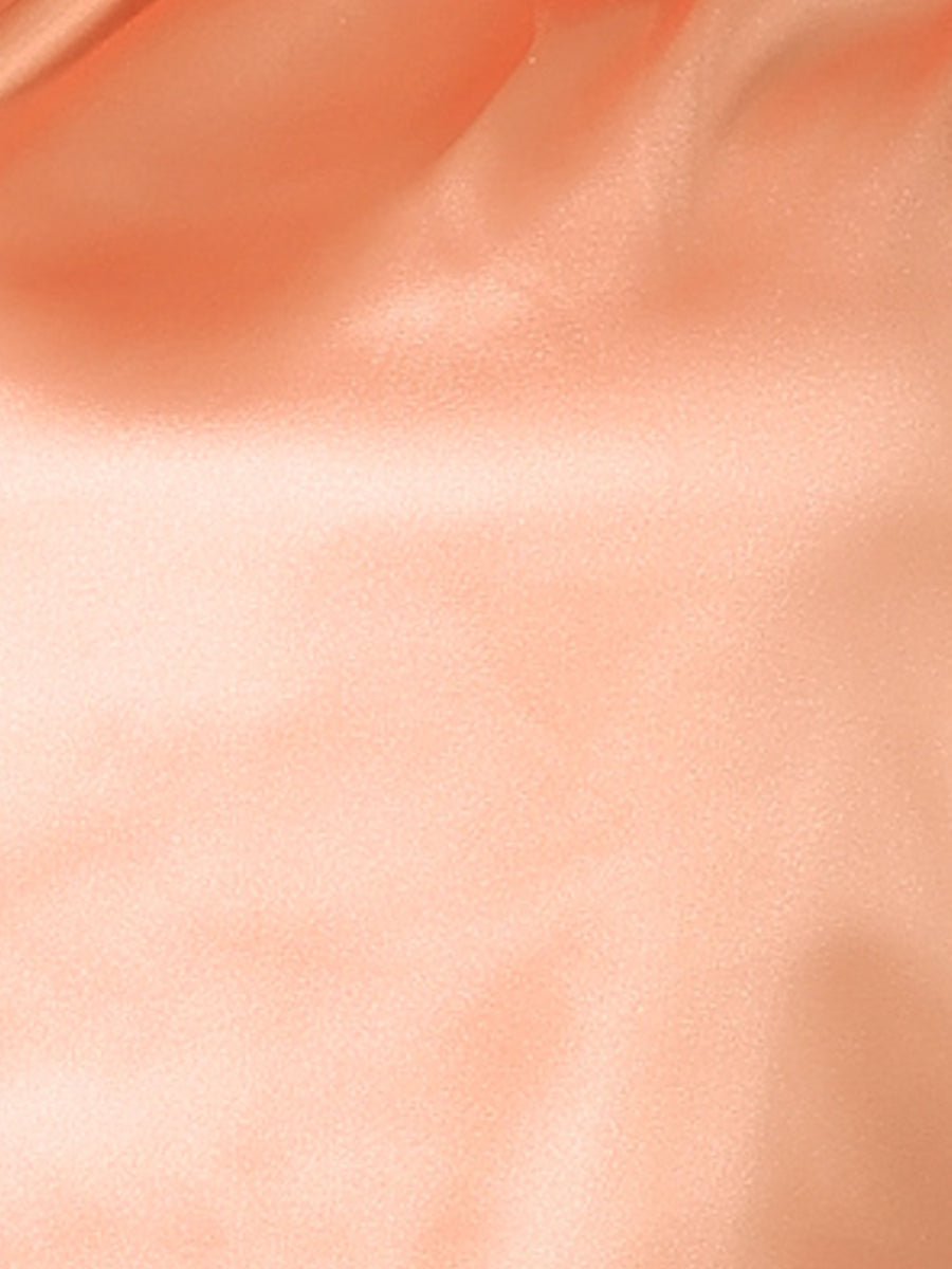 Elegant Satin Sleeveless Tie Knot Mock Neck Solid Work Blouse Top