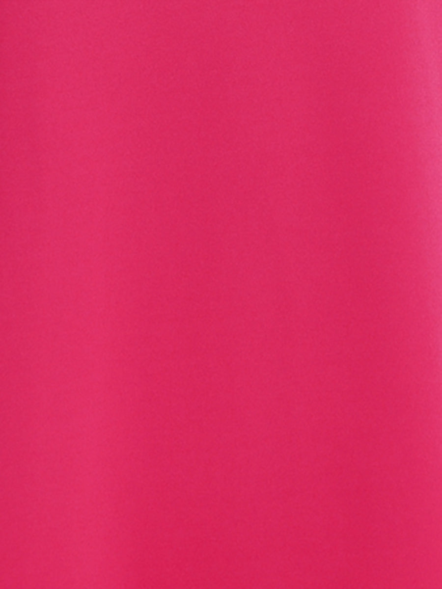 Notch Neck Pocketed 3/4 Sleeve Solid A-Line Work Dress