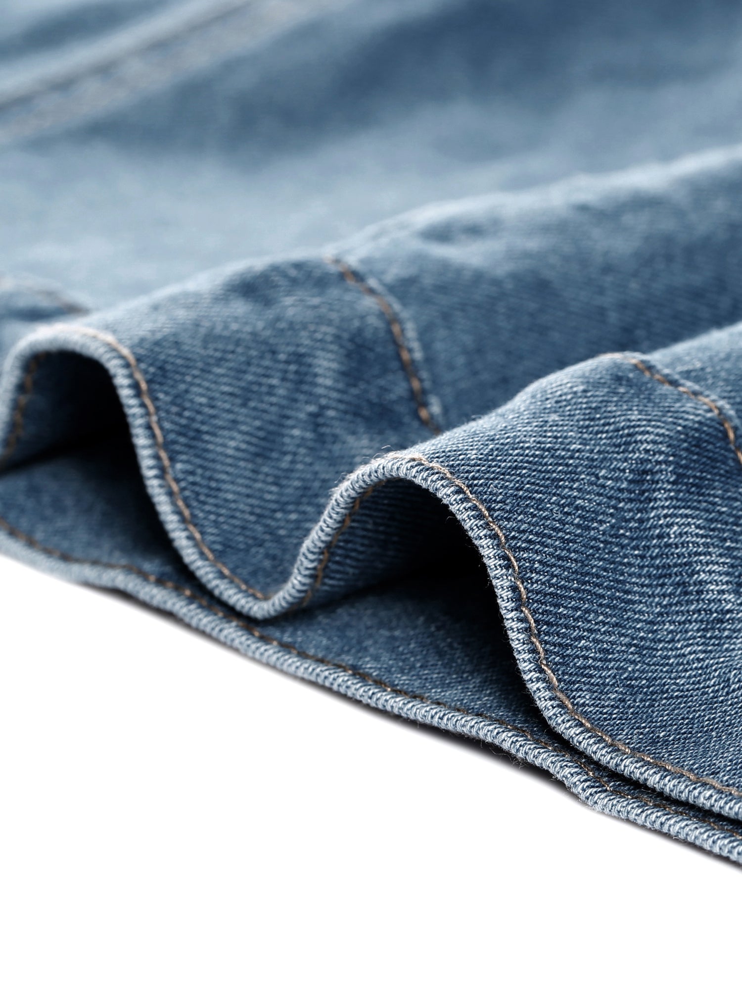 Lapel Collar Long Sleeve One Button Denim Blazer Jean Jacket