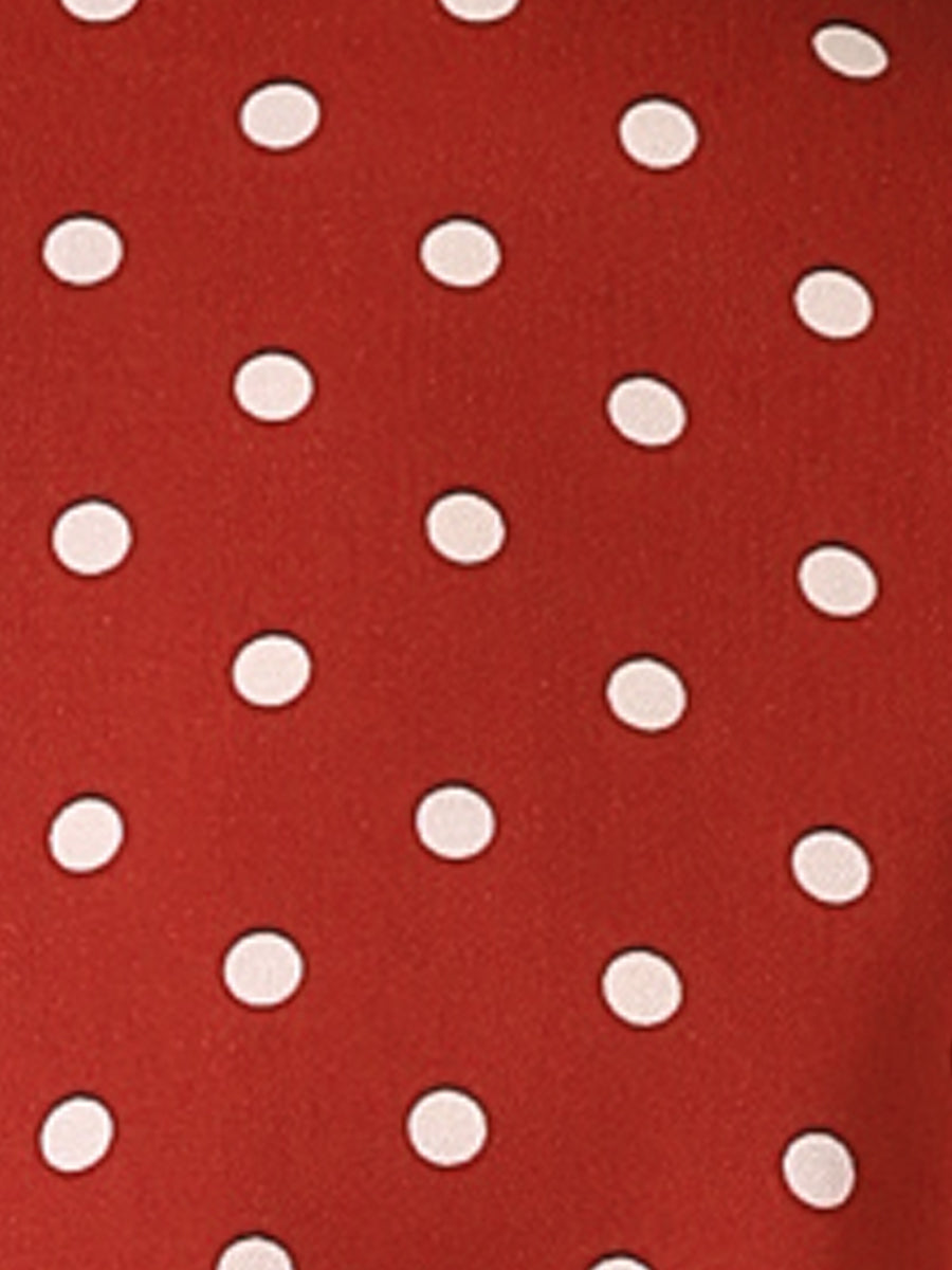 Summer Polka Dots Top Bow Tie V Neck Ruffled Cap Sleeve Office Blouse