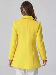 Double Breasted Peter Pan Collar Long Trench Pea Coat