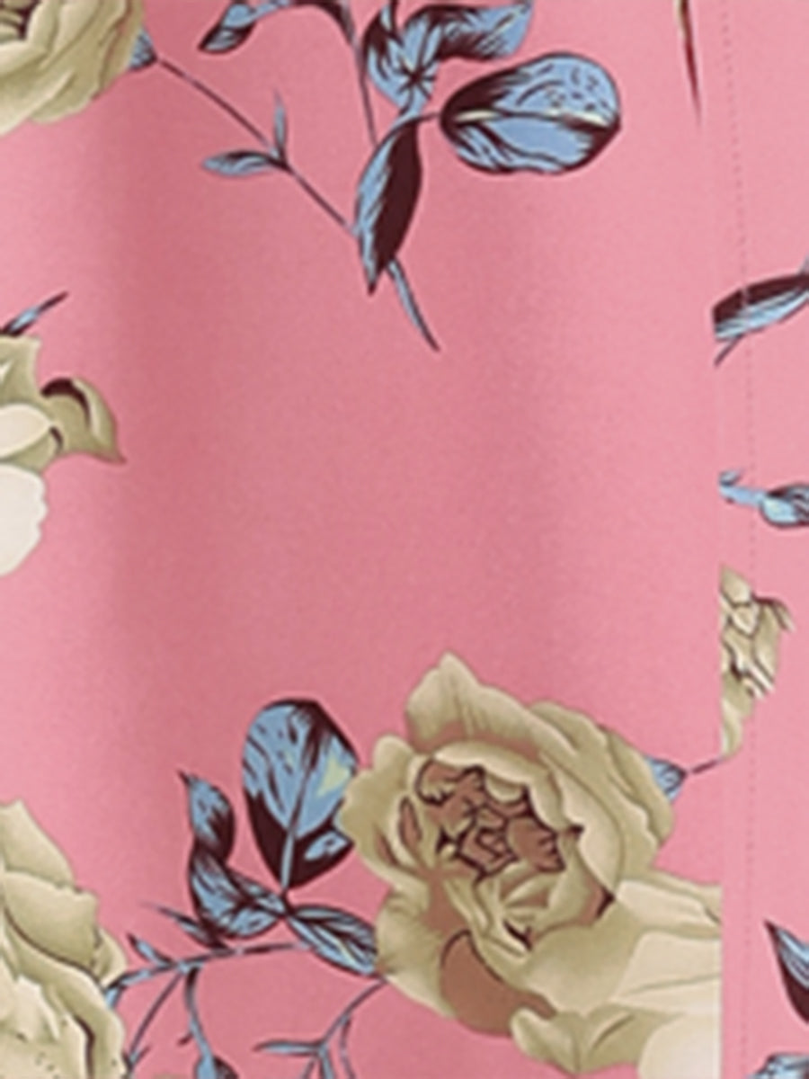 Floral Off Shoulder Midi Beach Summer Vacation Dress
