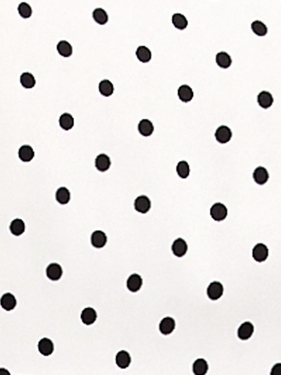 Polka Dot Peter Pan Collar Bow Tie Neck Puff Sleeve Vintage Shirt