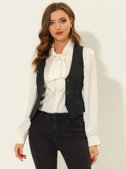 Vintage Button Up Jacquard Steampunk Waistcoat Suit Vest