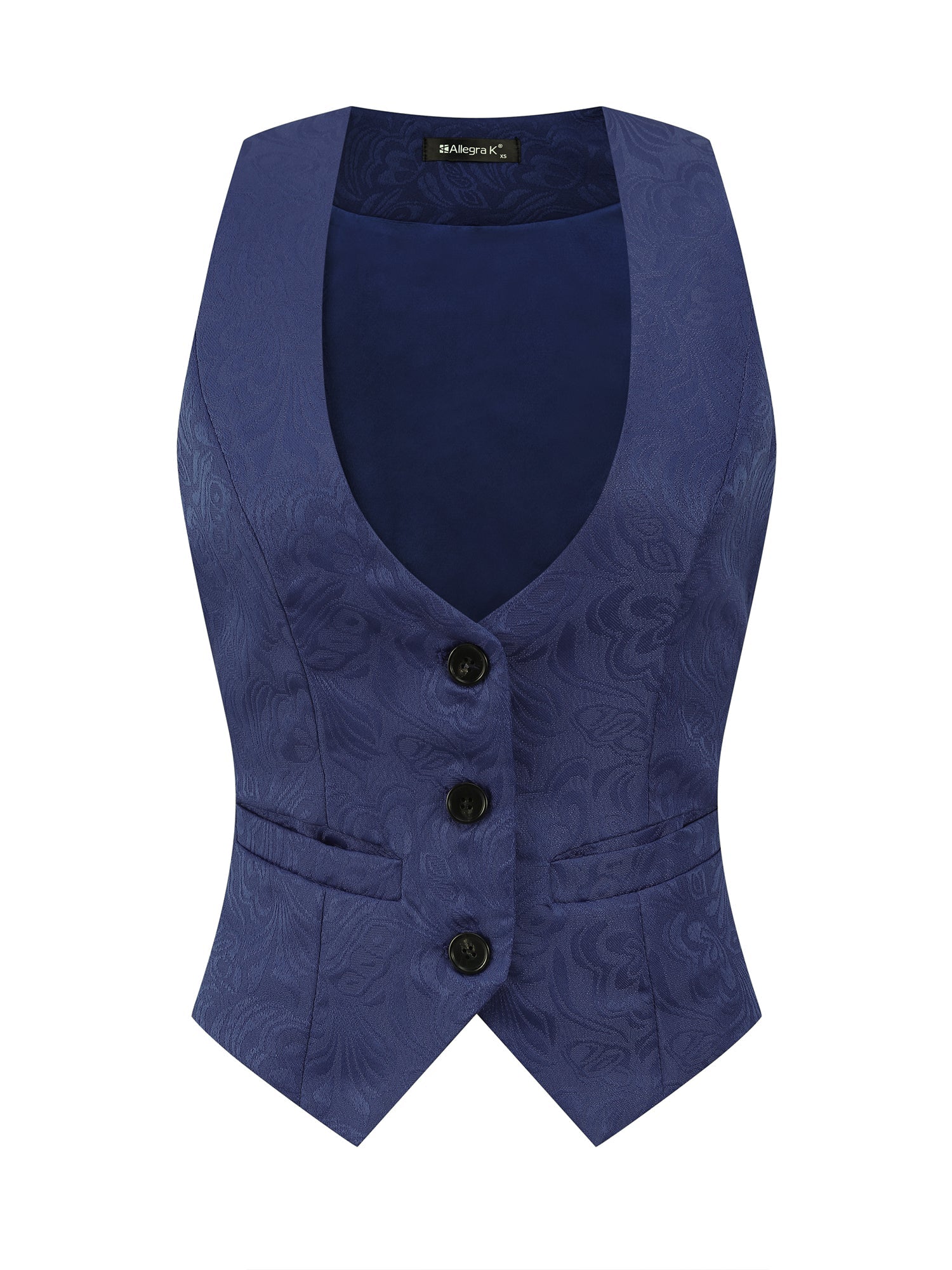 Vintage Button Up Jacquard Steampunk Waistcoat Suit Vest