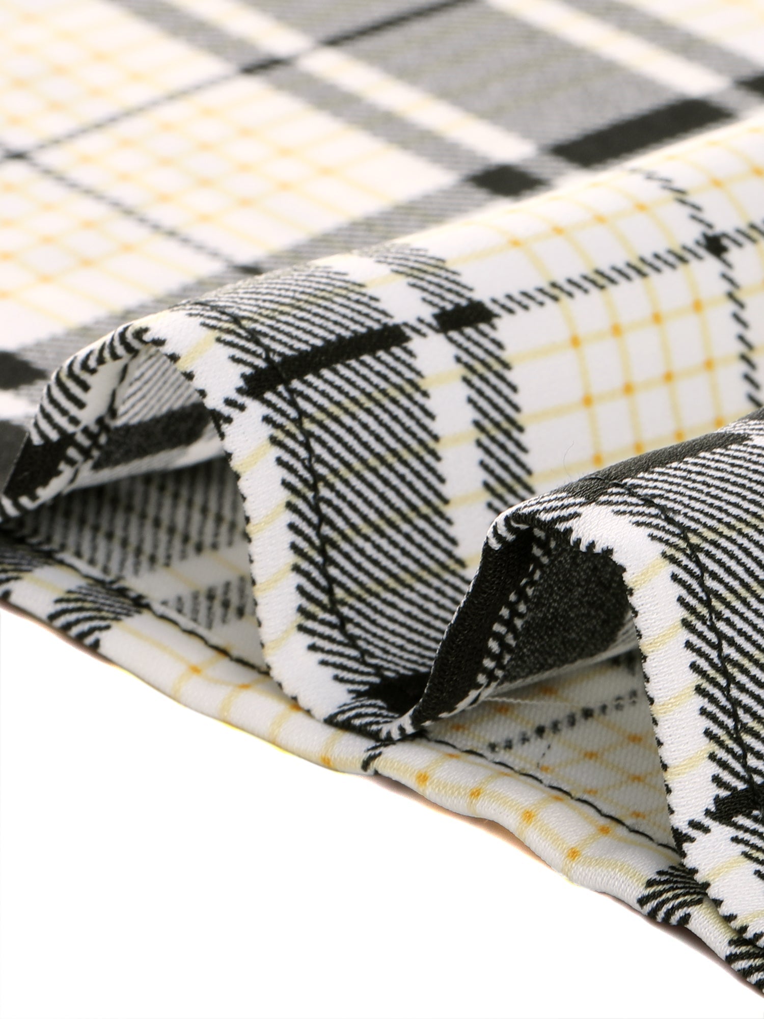 Bow Tie Neck Grid Checks Shirt Office Work Tops Blouse