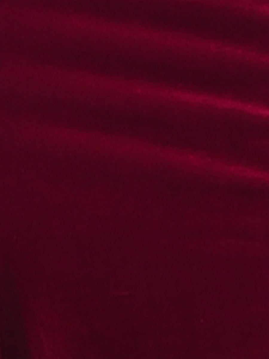 Spaghetti Straps V Neck Fishtail Cocktail Velvet Midi Dress