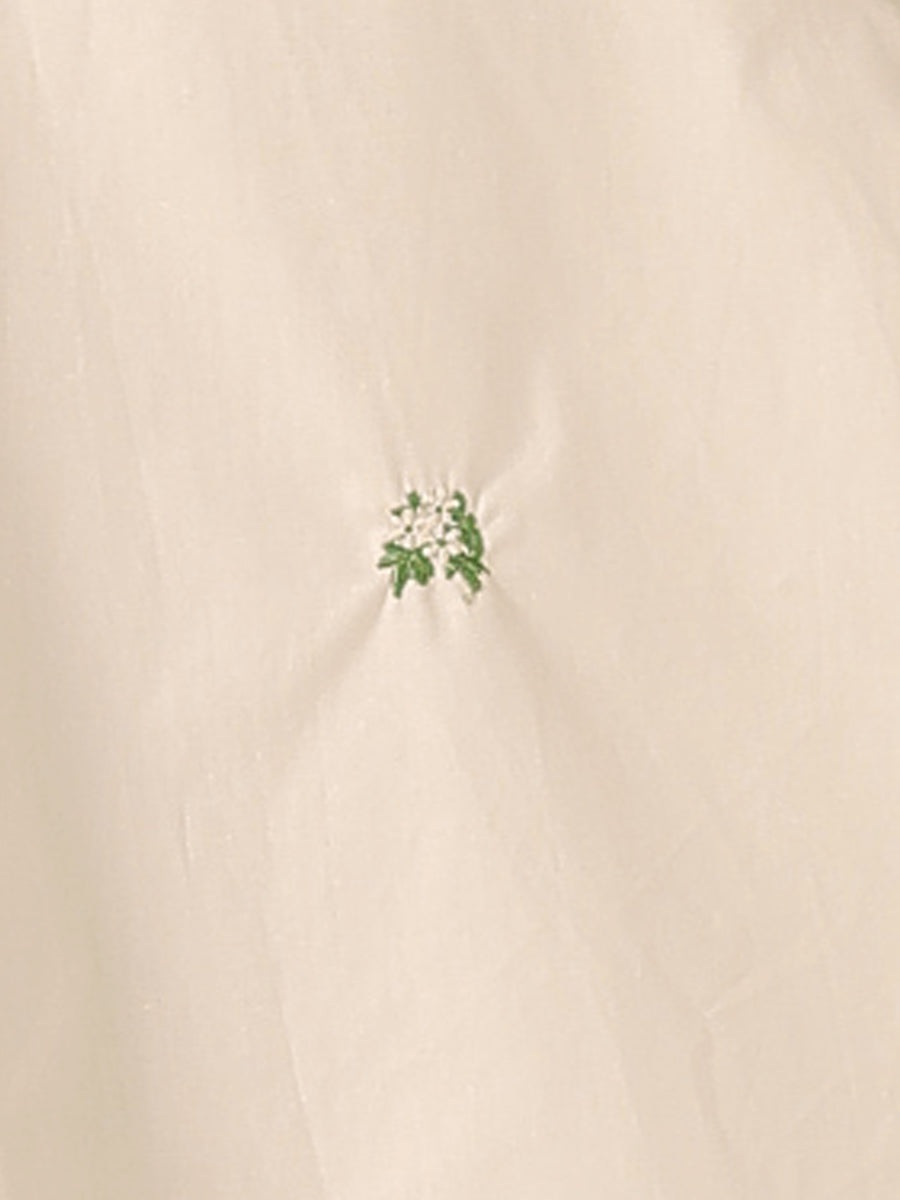 Casual Long Sleeve Half Placket Embroidered Floral Mini Shirt Dress