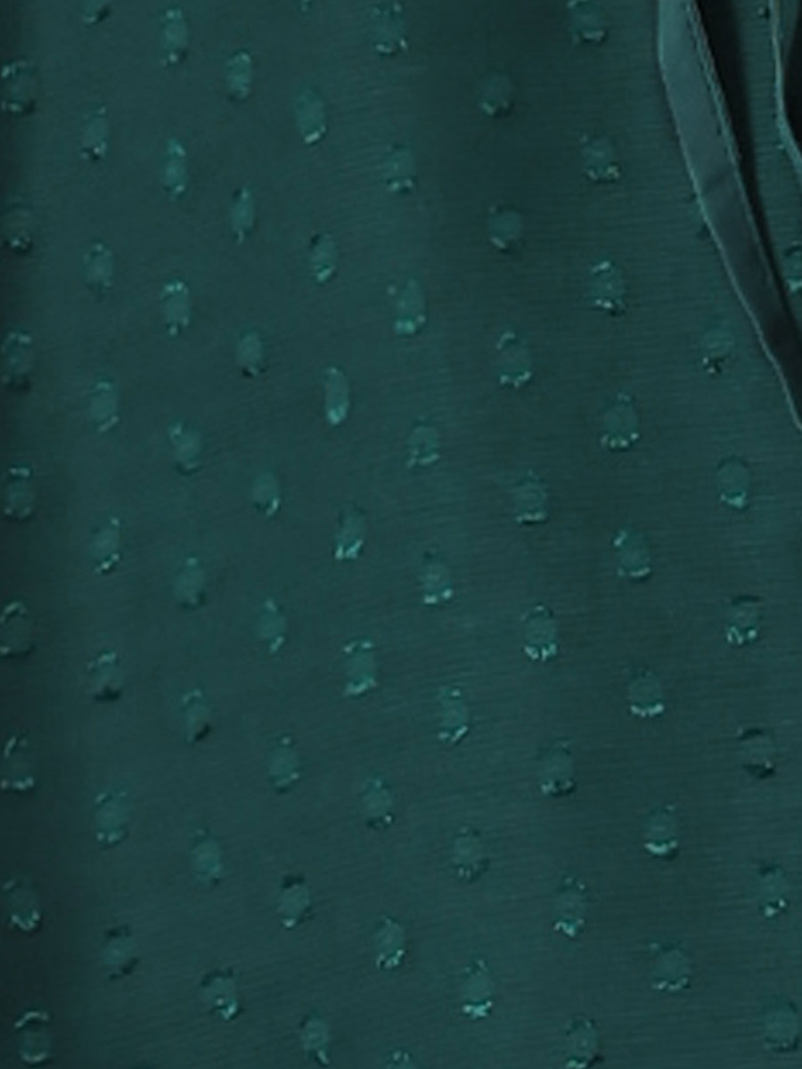 Peter Pan Collar Floral Drawstring Chiffon Layered Dress