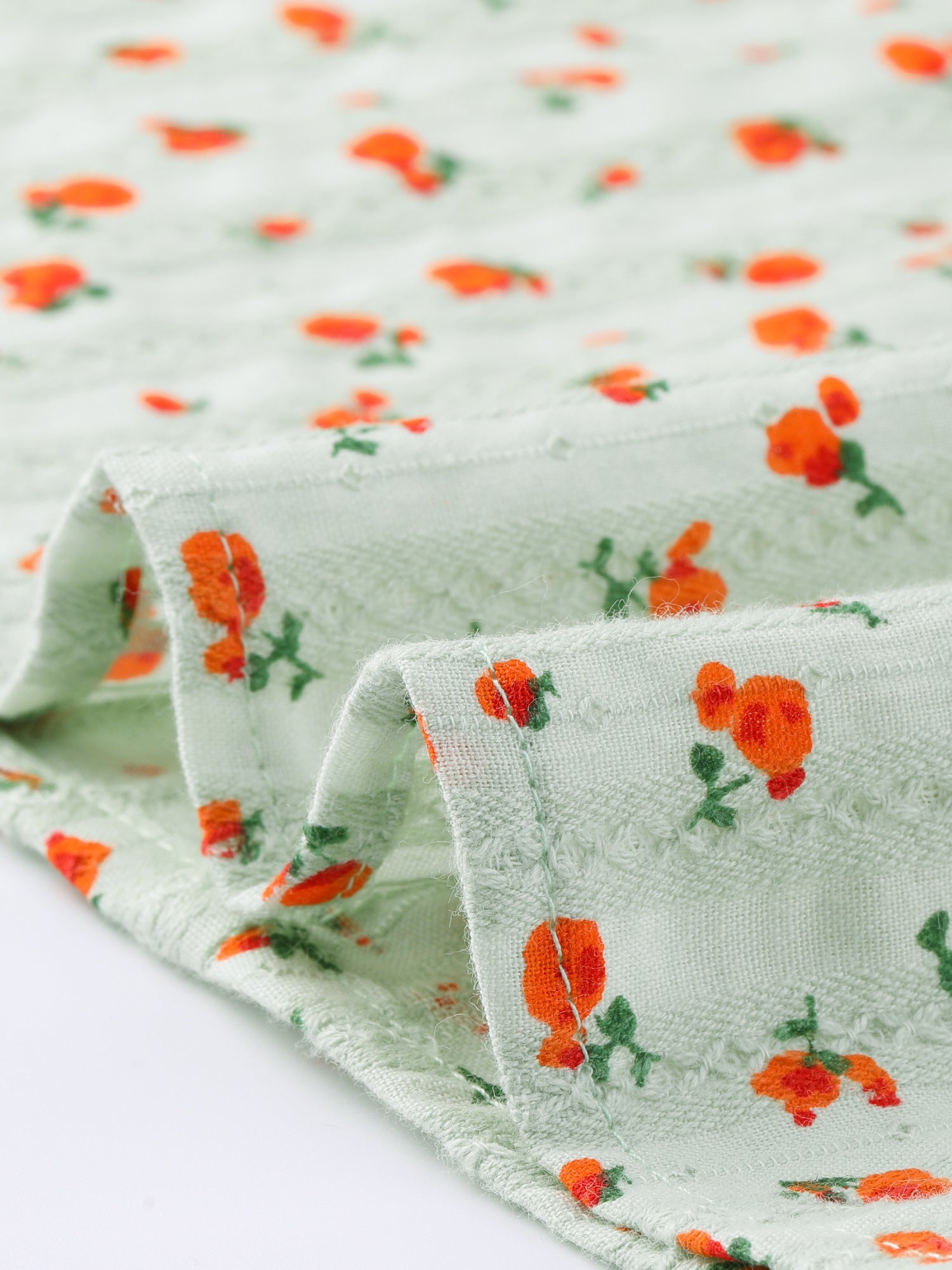 Floral Printed Peter Pan Collar Cotton Short Sleeve Shirt