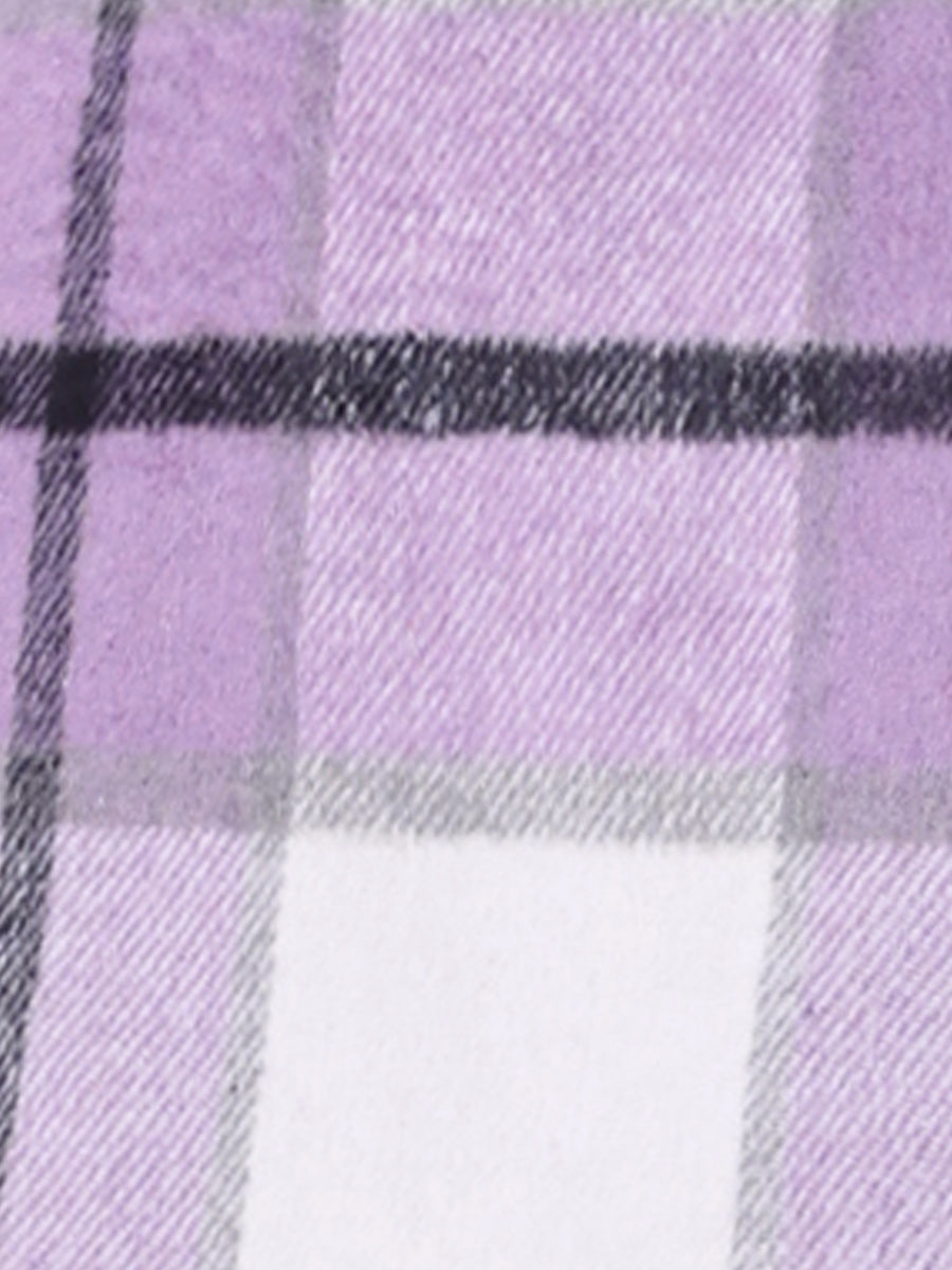 Buffalo Checks Double Breasted Notched Lapel Plaid Trench Pea Coat