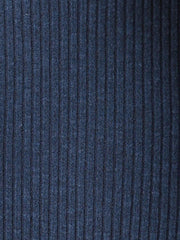 Long Sleeve Pockets A-Line Midi Ribbed Knit Dress