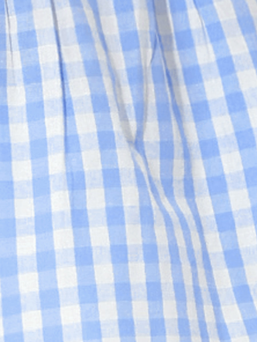 Gingham Peplum Top Summer Square Neck Sleeveless Plaid Blouse