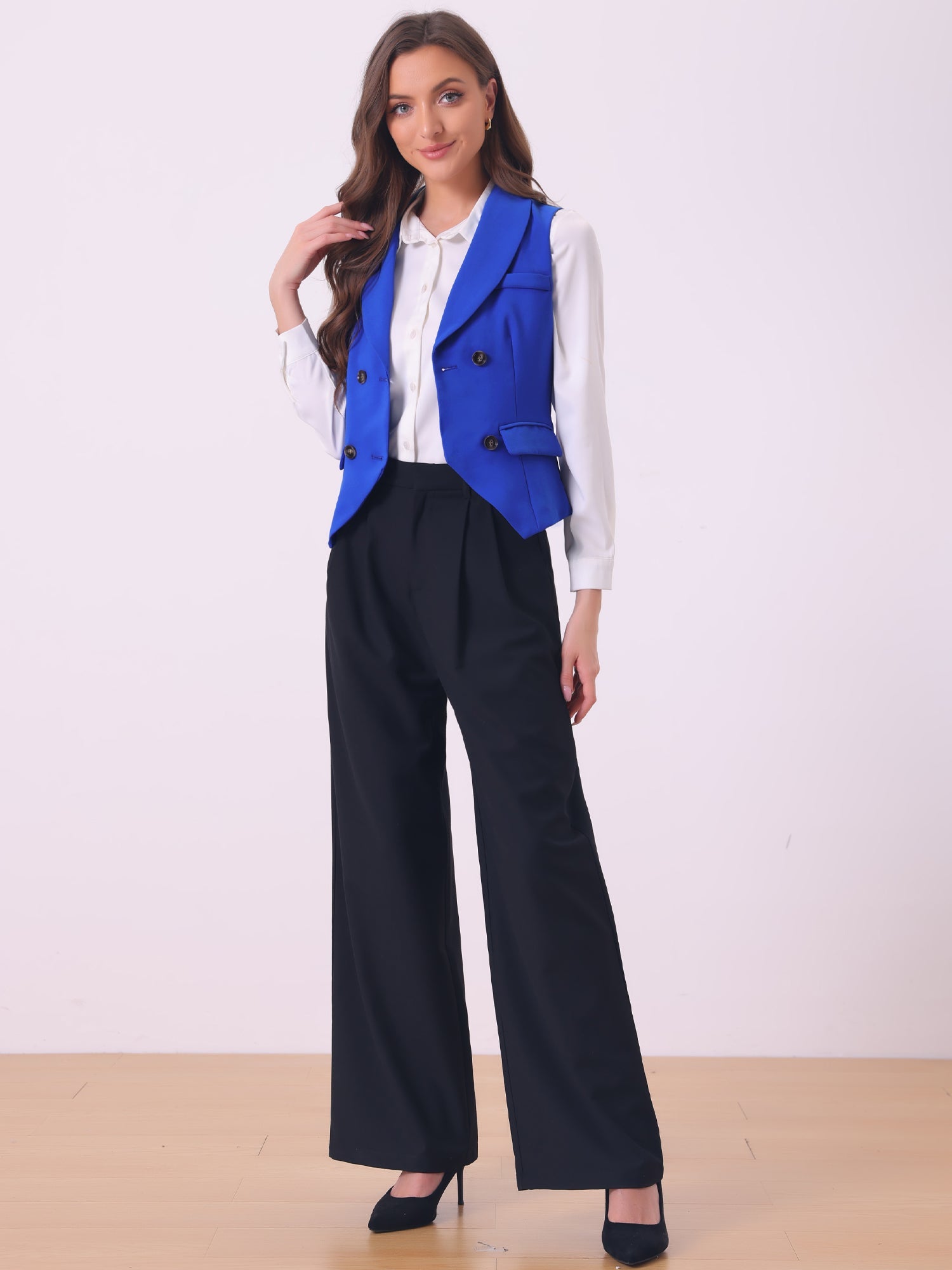 Waistcoat Lapel Collar Dressy Versatile Racerback Suit Vest