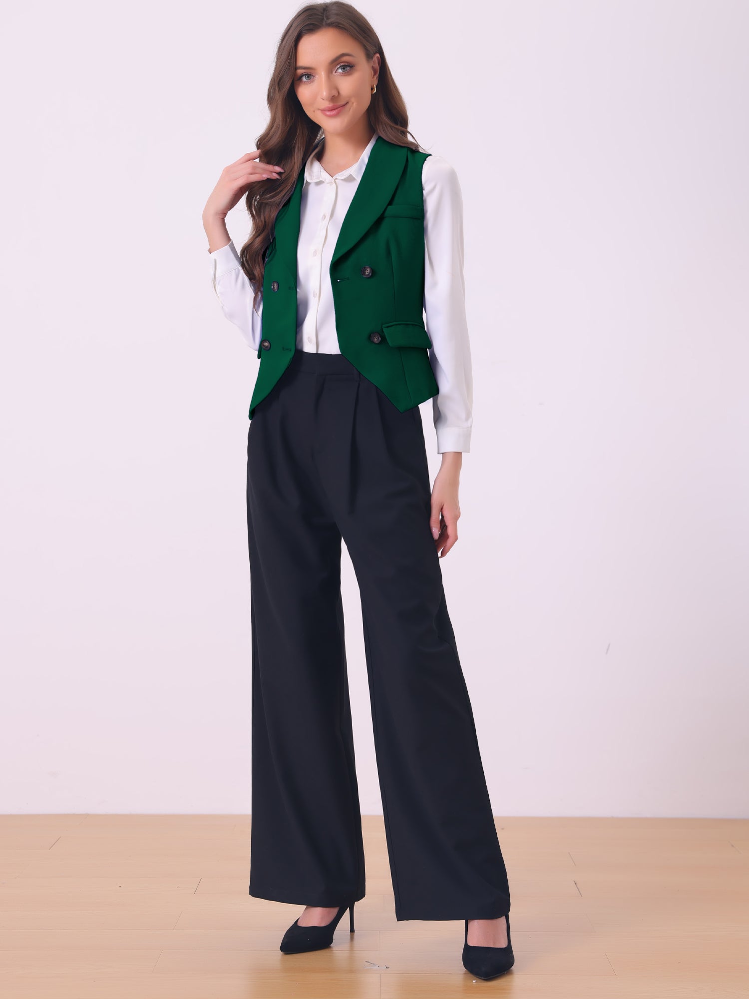 Waistcoat Lapel Collar Dressy Versatile Racerback Suit Vest