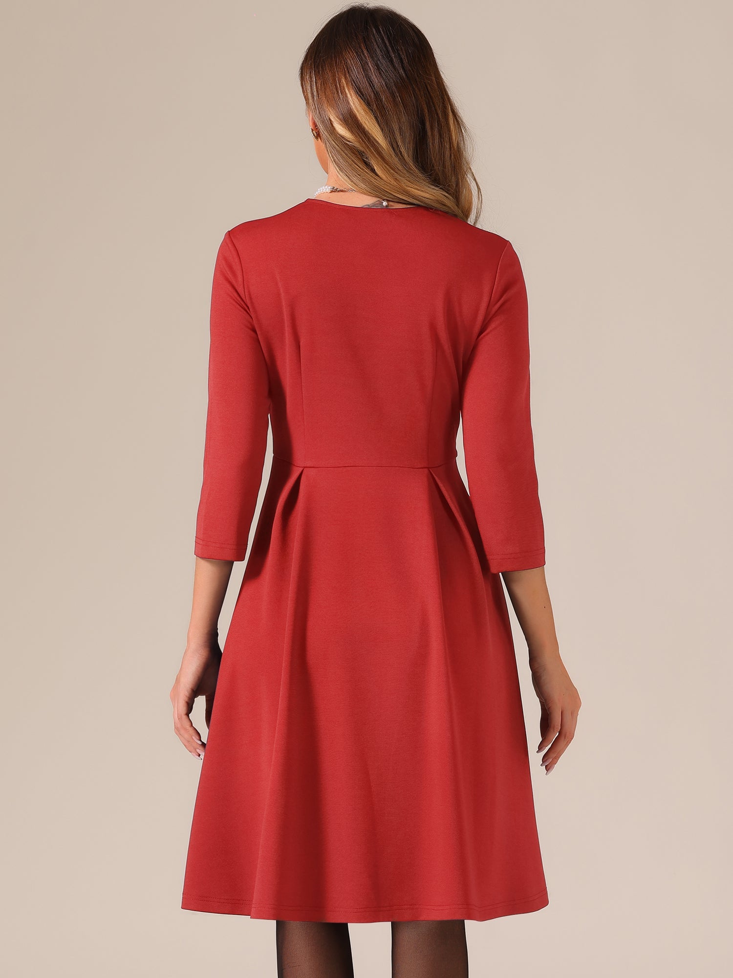 Retro Sweetheart Neck 1950s Retro Cocktail A-Line Dress