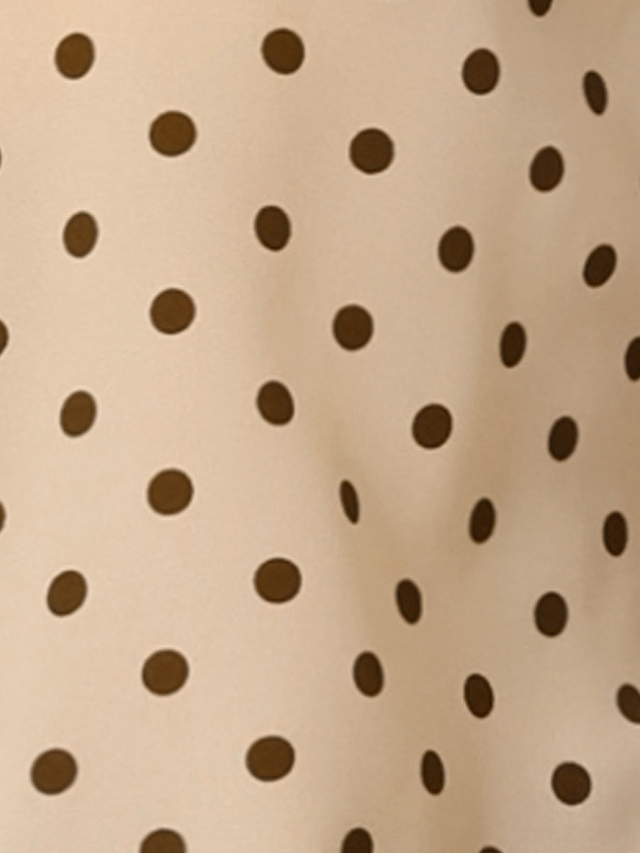 Polka Dot Peter Pan Collar Rockabilly Puff Short Sleeve Shirt