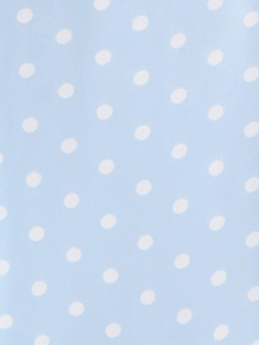 Polka Dot Peter Pan Collar Rockabilly Puff Short Sleeve Shirt