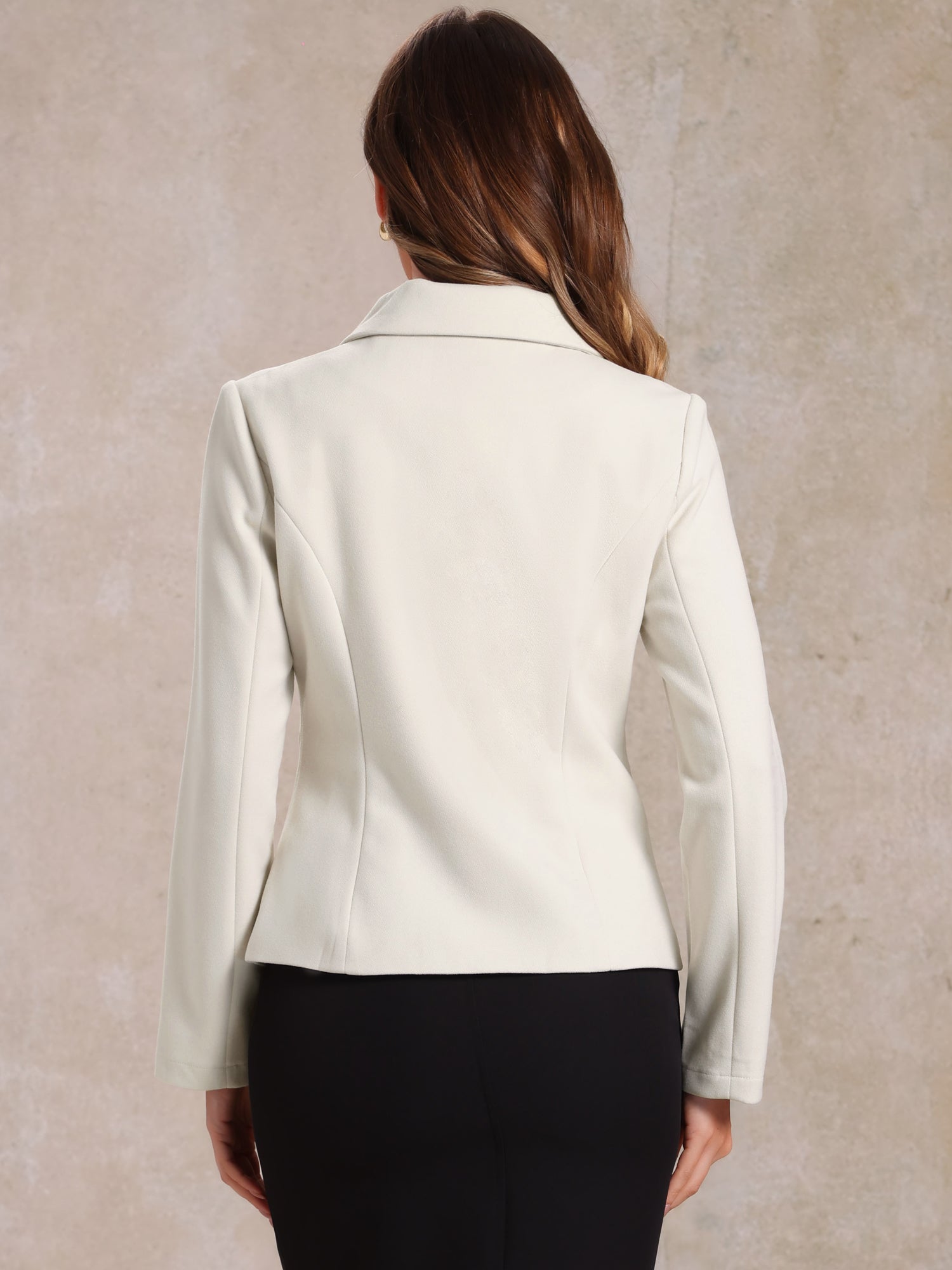 Collar Single Breasted Button Down Cropped Pea Coat