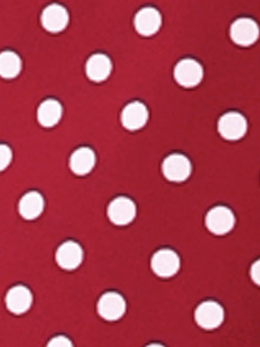 Polka Dots Print V Neck Short Sleeve Elegant Work Office Tops