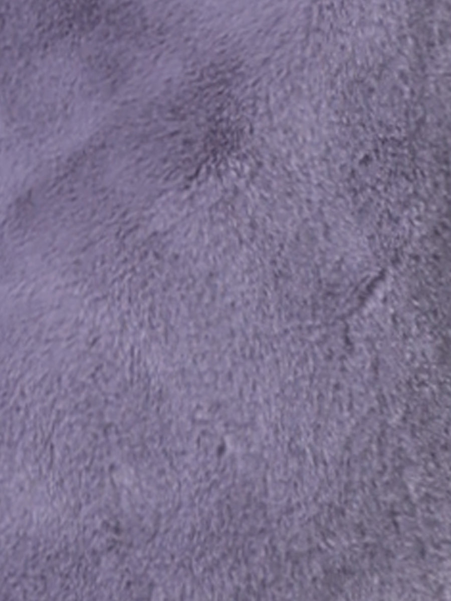 Autumn Winter Cropped Jacket Notch Lapel Faux Fur Fluffy Coat