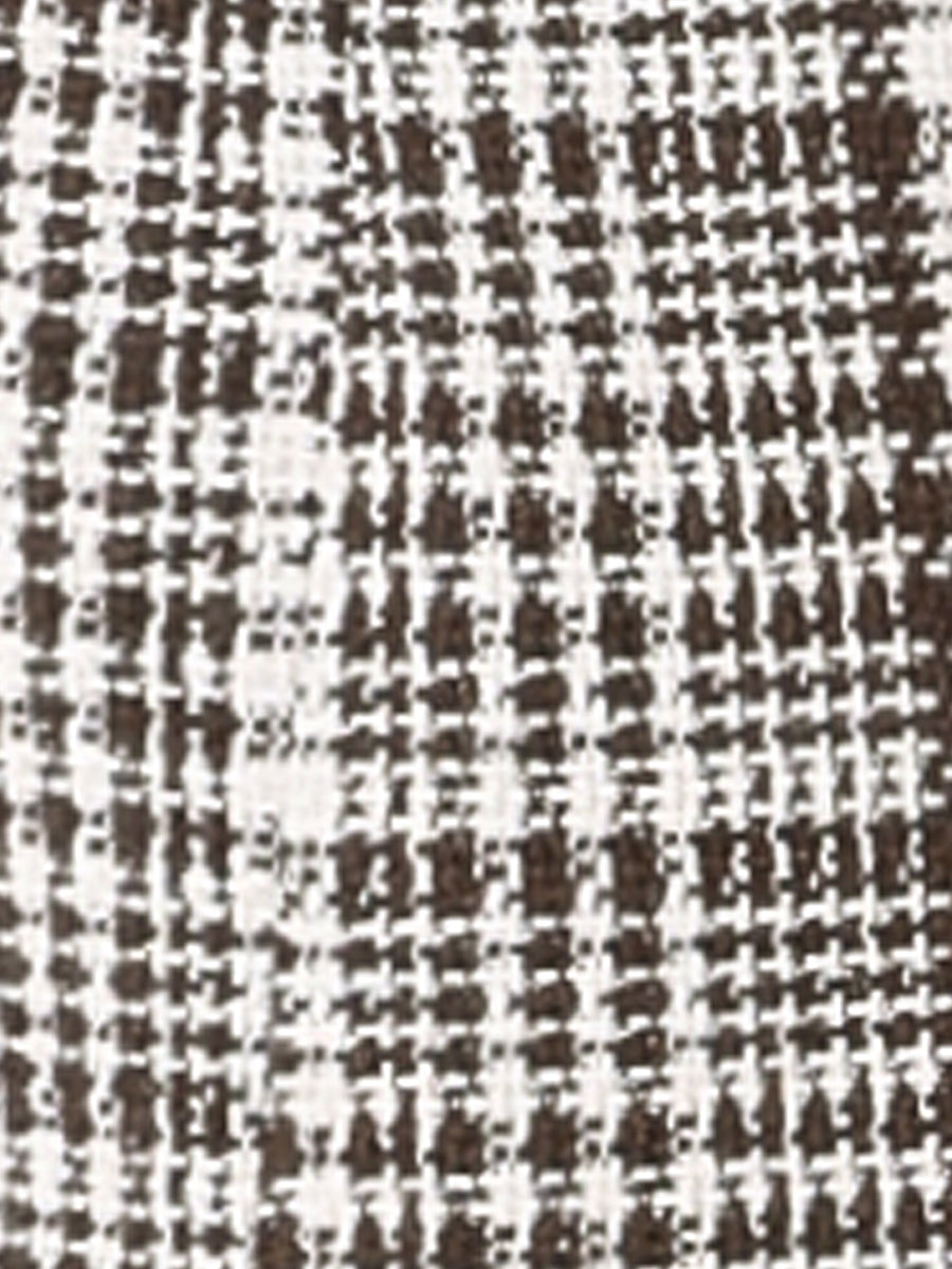 Lapel Collar Elegant Double Breasted Plaid Tweed Coat