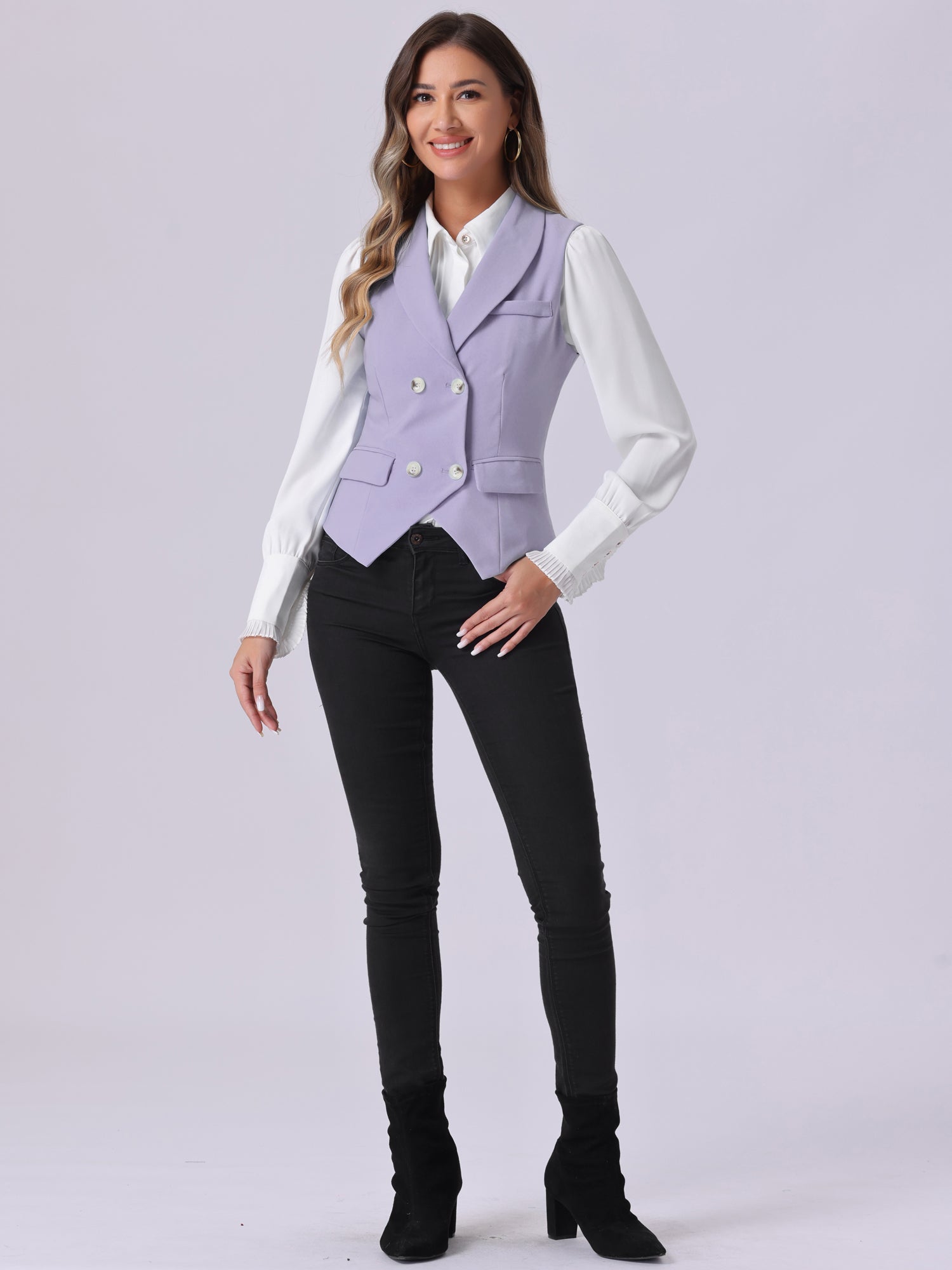 Waistcoat Lapel Collar Dressy Versatile Racerback Suit Vest